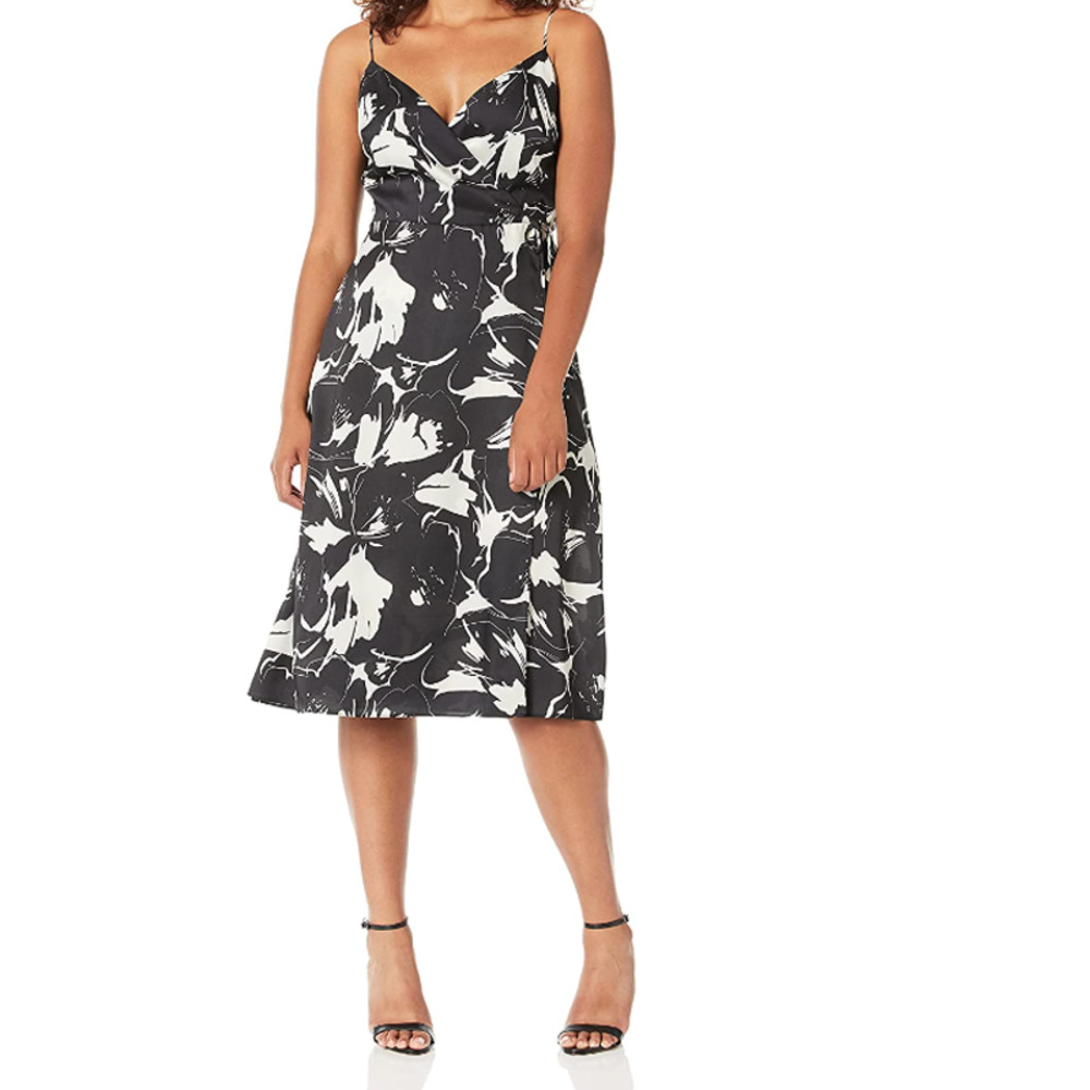 Bailey 44 Black White Andi Midi Dress Sz XS - Picture 1 of 12